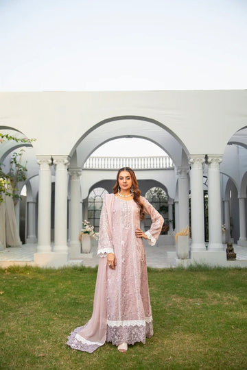 Lilac Net Embellished Maxi