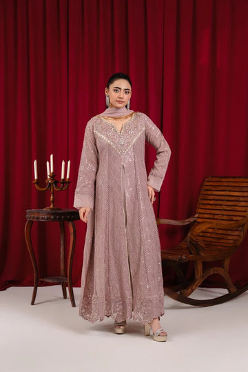 Tea Rose Chiffon Embellished Maxi