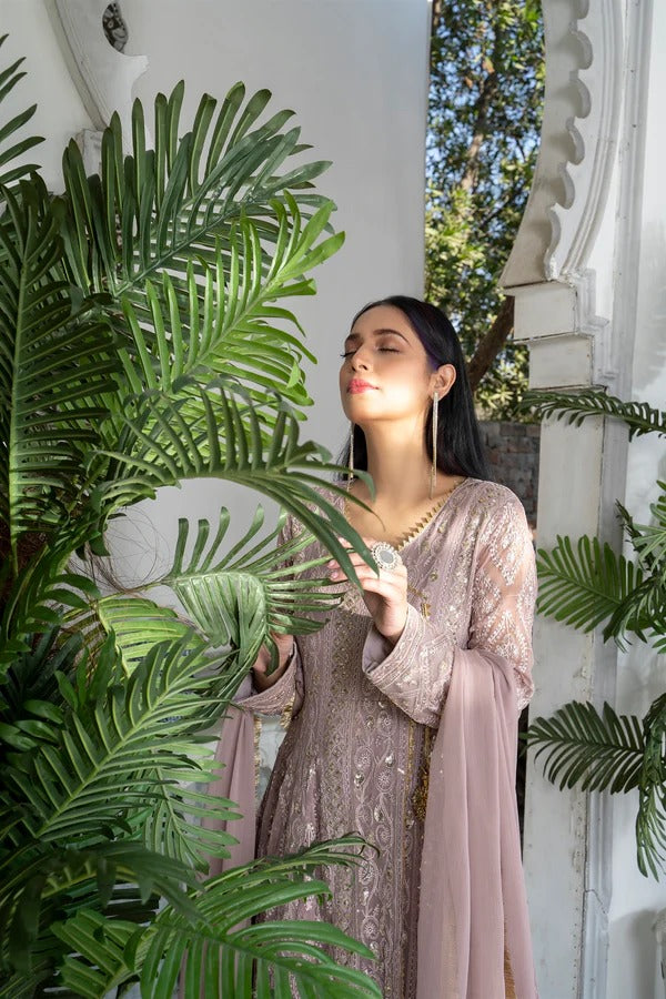 Lilac Embroided Angrakha