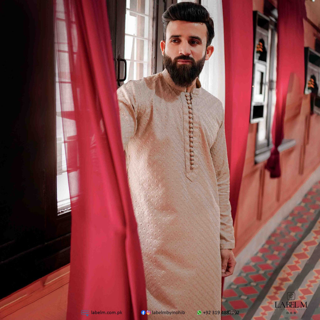 Desert Sand Chikankari Kurta