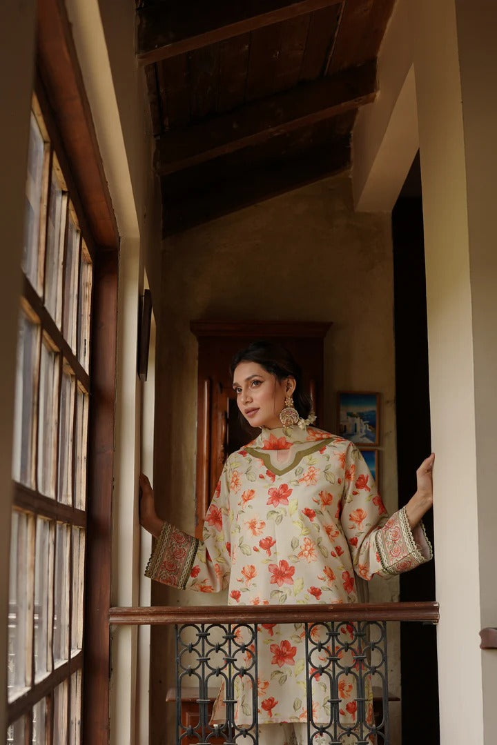 Pastel Floral Gharara