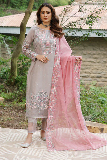 Embroidered Cotton Lawn Suit -2718