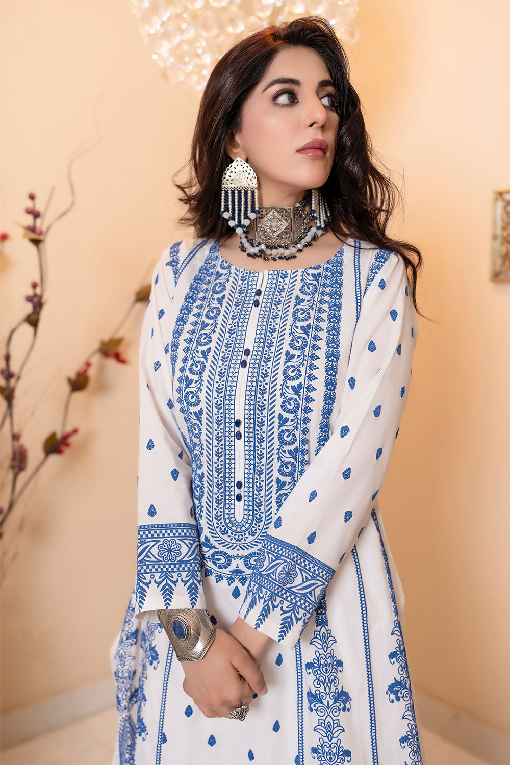 Embroidered Printed Lawn Suit -2701