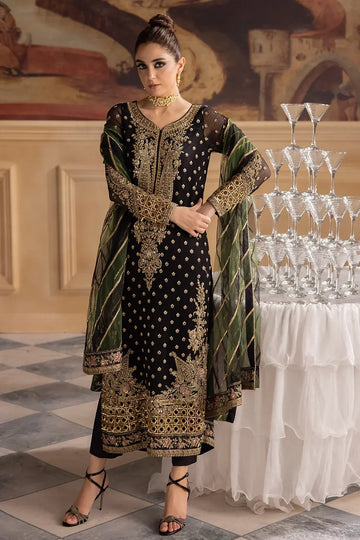 Charizma 3-Pc Unstitched Premium Luxury Handwork Chiffon DJW4-06