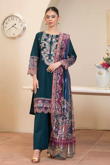 Embroidered Cotton Suit - 2751