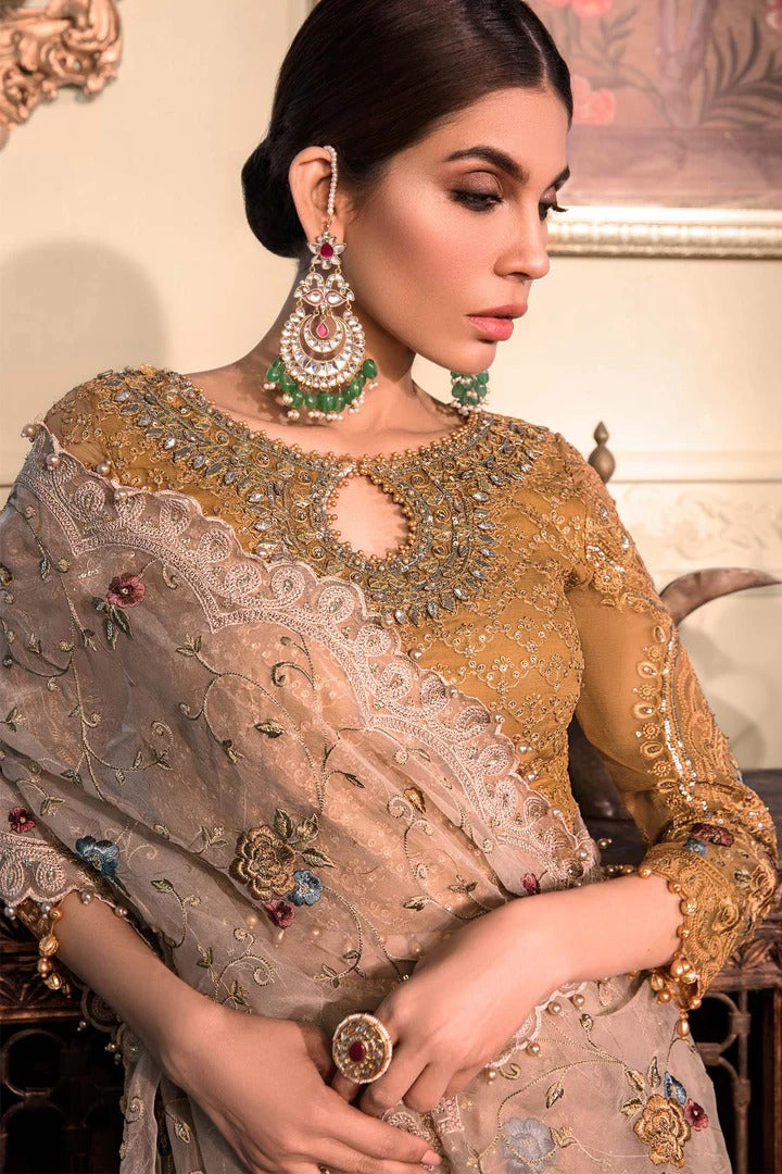 Maria. B Embroidered  Heritage Edition’23 Mustard BD-2606