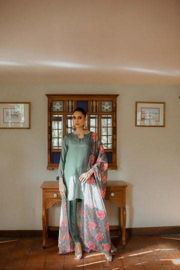 Teal Luxe Shalwar Set