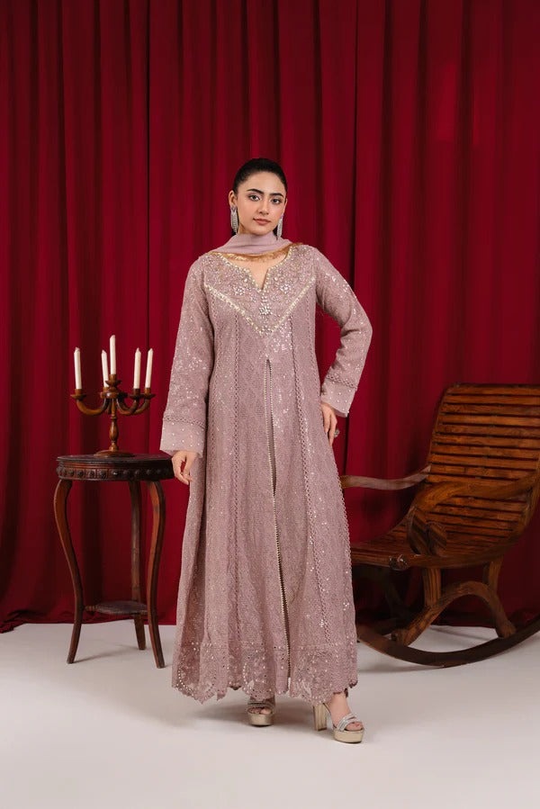 Tea Rose Chiffon Embellished Maxi