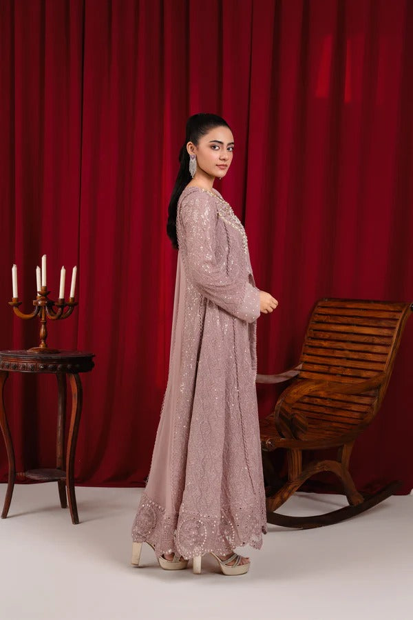 Tea Rose Chiffon Embellished Maxi