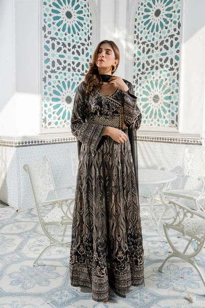 Black Embroided Angrakha