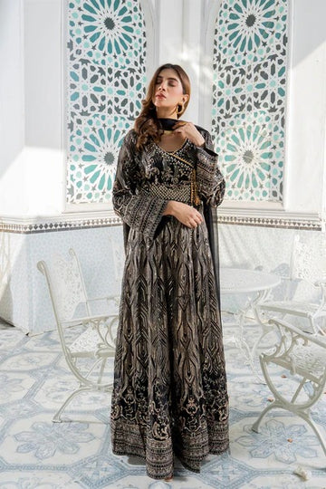 Black Embroided Angrakha