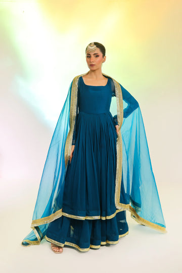 Teal Tier Pishwas