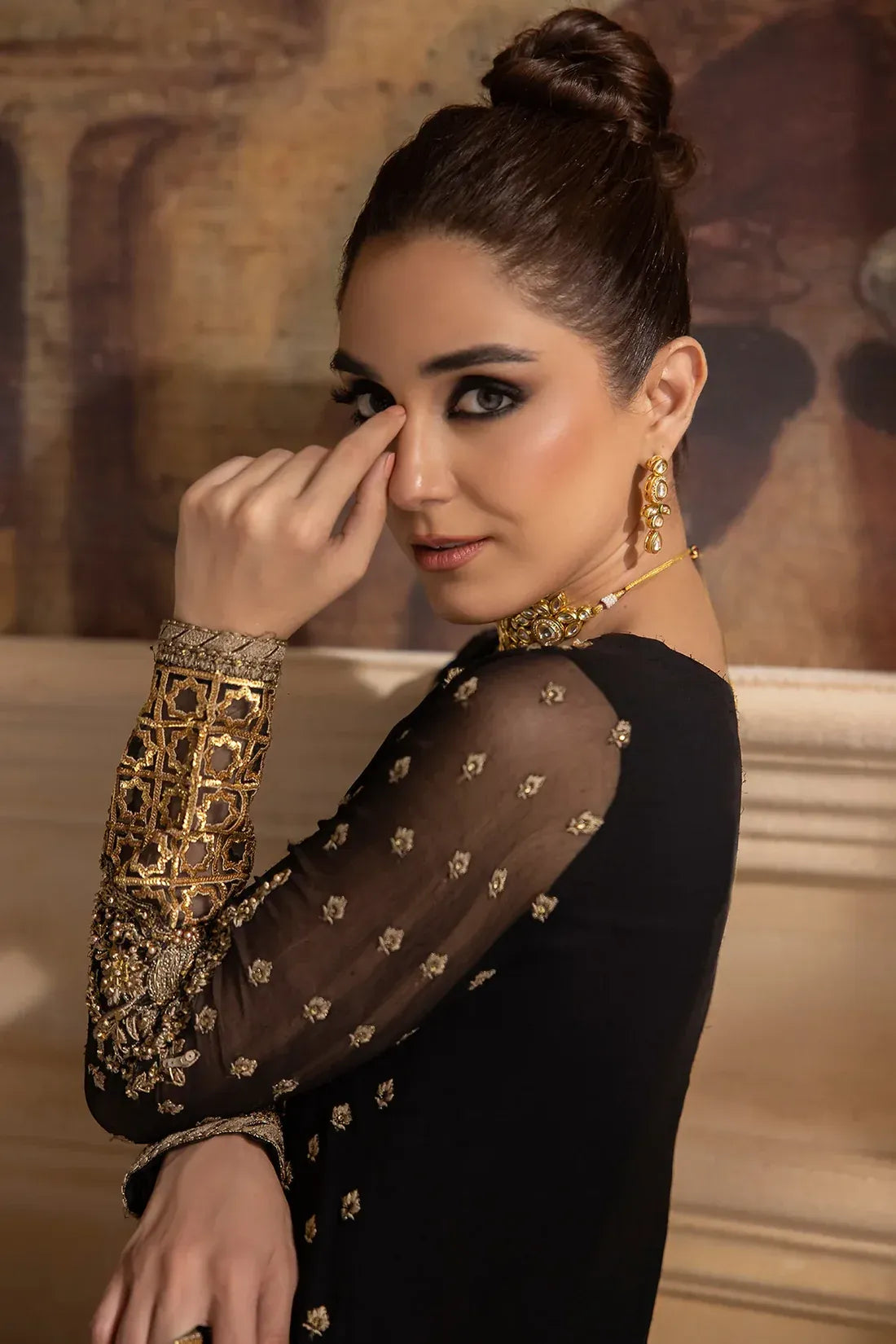Charizma 3-Pc Unstitched Premium Luxury Handwork Chiffon DJW4-06