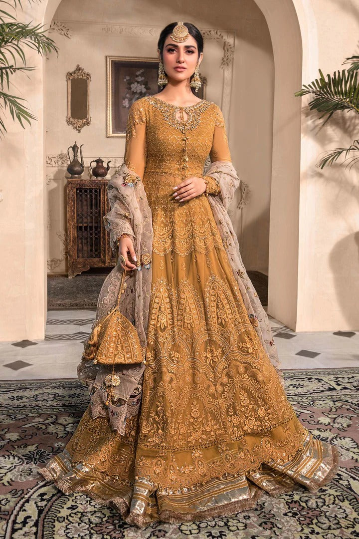 Maria. B Embroidered  Heritage Edition’23 Mustard BD-2606