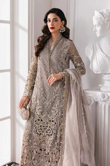 Maria. B Embroidered  BD-3006-Steel Grey