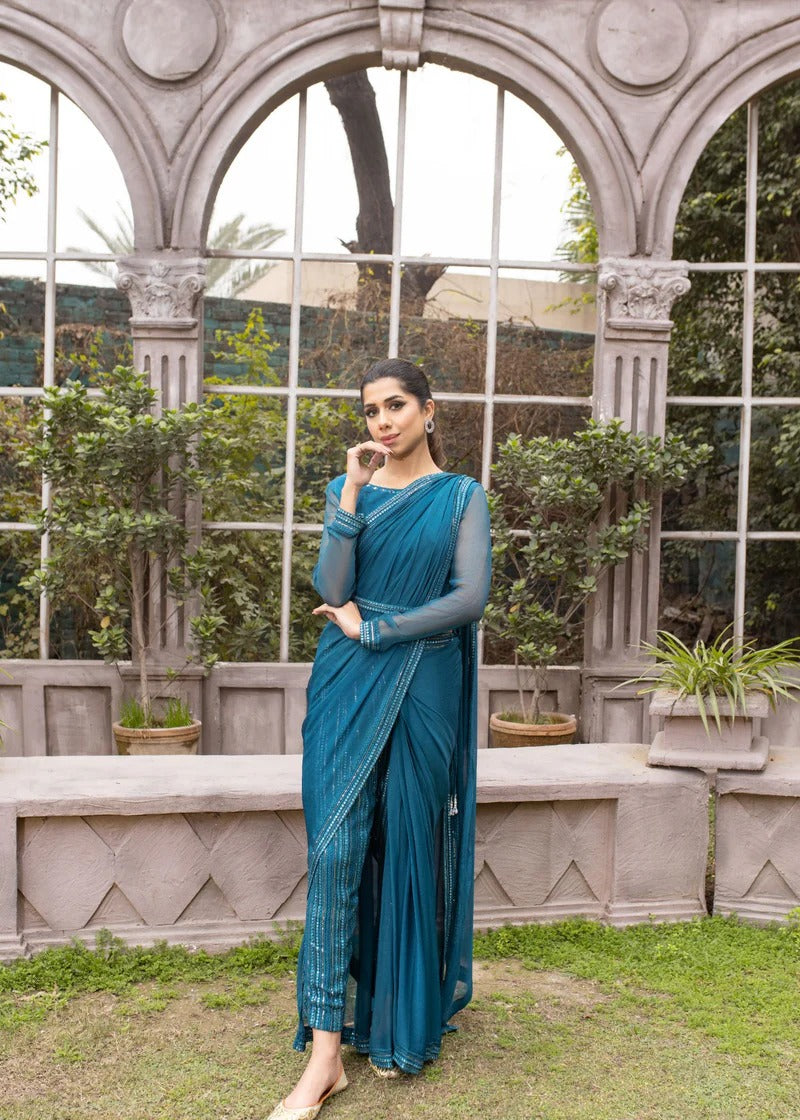 Noor E Hira Deep sea Green